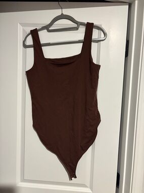 Old Navy Chocolate Brown Scoop Neck Bodysuit